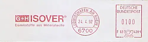 Freistempel F68 4281 Ludwigshafen am Rhein - G+H ISOVER Dämmstoffe aus Mineralwolle (#691)