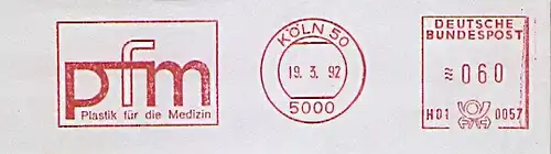 Freistempel H01 0057 Köln - pfm Plastik für die Medizin (#693)