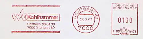 Freistempel C89 547E Stuttgart - Kohlhammer (#695)