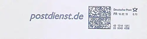 Freistempel 4D131413FC - postdienst.de (#700)