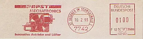 Freistempel F68 3988 St. Georgen im Schwarzwald - PAPST MECHATRONICS - Innovative Antriebe und Lüfter (Abb. Motoren Lüfter) (#713)