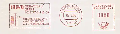 Freistempel Ostbevern - FRIWO Gerätebau GmbH - Steckernetz- und Ladegräte für alle Anwendungen (Abb. Steckernetzteil) (#721)