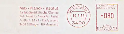 Freistempel B23 6733 Göttingen - Max-Planck-Institut für biophysikalische Chemie / Karl-Friedrich-Bonhoeffer-Institut (#722)