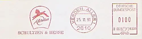 Freistempel B66 8330 Verden, Aller - SCHULTZEN & HESSE - Allerdinn (Abb. Pferd) (#727)