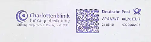 Freistempel 4D02006407 Stuttgart - Charlottenklinik für Augenheilkunde - Stiftung bürgerlichen Rechts, seit 1891 (#730)