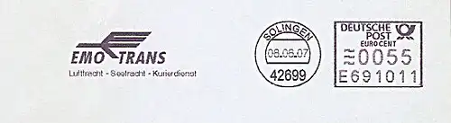 Freistempel E691011 Solingen - EMO TRANS Luftfracht Seefracht Kurierdienst (#733)