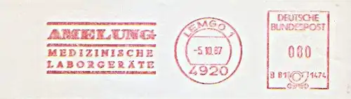 Freistempel B81 1474 Lemgo - Amelung - Medizinische Laborgeräte (#734)