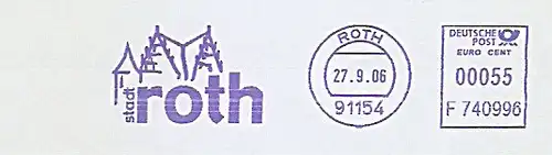 Freistempel F740996 Roth - Stadt Roth (Abb. Häuser) (#749)