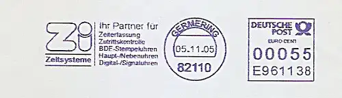 Freistempel E961138 Germering - Zi Zeitsysteme - Ihr Partner für Zeiterfassung, Zutrittskontrolle, BDE-Stempeluhren, Haupt-/Nebenuhren, Digital-/Signaturen (#766)