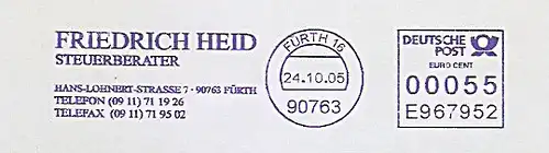 Freistempel E967952 Fürth - Steuerberater Friedrich Heid (#768)