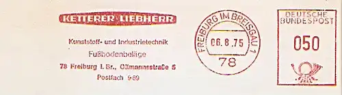 Freistempel Freiburg im Breisgau - KETTERER + LIEBHERR / Kunststoff- und Industrietechnik - Fußbodenbeläge (#781)