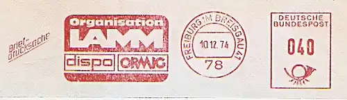 Freistempel Freiburg im Breisgau - Organisation LAMM dispo ORMIG (#783)