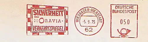 Freistempel Wiesbaden - Bierstadt / Sicherheit durch MORAVIA - Verkehrsspiegel (Abb. Verkehrsspiegel) (#789)