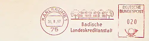 Freistempel Karlsruhe - Badische Landeskreditanstalt (#801)