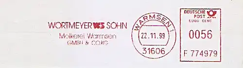 Freistempel F774979 Warmsen - Wortmeyer + Sohn - Molkerei Warmsen (#804)