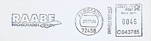 Freistempel C043785 Albstadt - RAABE - Nachschlagen Finden (#816)