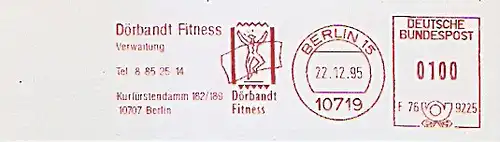 Freistempel F76 9225 Berlin - Dörbandt Fitness - Verwaltung (Abb. Sportler) (#830)