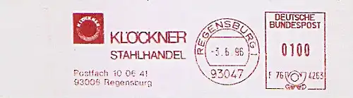 Freistempel F76 4263 Regensburg - KLÖCKNER STAHLHANDEL (#844)