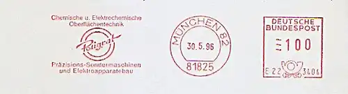 Freistempel E22 3404 München - Poligrat - Chemische u. Elektrochemische Oberflächentechnik - Präzisions Sondermaschinen und Elektroapparatebau (#846)