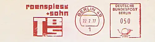 Freistempel Berlin - TBS roenspiess + sohn (#870)