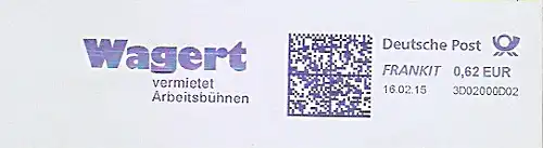 Freistempel 3D02000D02 Wagert vermietet Arbeitsbühnen (#952)