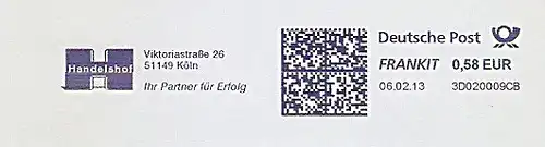 Freistempel 3D020009CB Köln - Handelshof / Ihr Partner für Erfolg (#969)