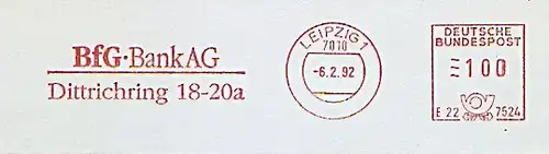 Freistempel E22 7524 Leipzig - BfG Bank AG (#973)