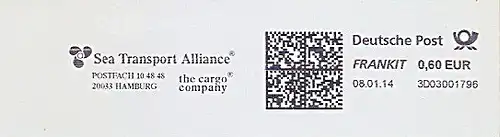 Freistempel 3D03001796 Hamburg - Sea Transport Alliance - the cargo company (#998)