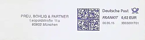 Freistempel 3D03001701 München - Preu, Bohlig & Partner (#1006)