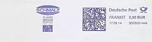 Freistempel 3D0300144A SCHMALZ - 30 Jahre Vakuum Technologie 1984-2014 (#1013)