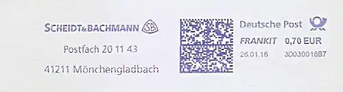 Freistempel 3D030018B7 Mönchengladbach - Scheidt & Bachmann (#1023)