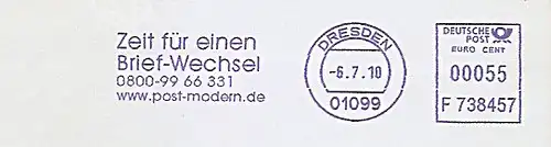 Freistempel F738457 Dresden - Zeit für einen Brief-Wechsel / www.post-modern.de (#1036)