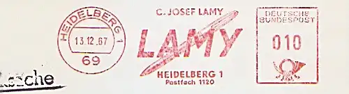 Freistempel Heidelberg - C. Josef Lamy - LAMY (Abb. Kugelschreiber) (#1051)