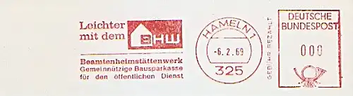 Freistempel Hameln - BHW - Leichter mit dem BHW - Beamtenheimstättenwerk - Gemeinnützige Bausparkasse für den öffentlichen Dienst (#1062)