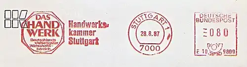 Freistempel E10 9809 Stuttgart - Handwerkskammer Stuttgart - Das Handwerk - Deutschlands vielseitigster Wirtschaftsbereich (#1076)