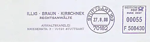 Freistempel F508430 Stuttgart - Rechtsanwälte Illig Braun Kirschnek (#1111)