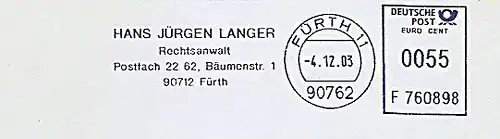 Freistempel F760898 Fürth - Rechtsanwalt Jürgen Langer (#1112)