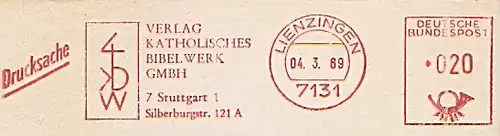 Freistempel Lienzingen - Verlag Katholisches Bibelwerk Stuttgart (#1128)