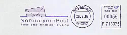 Freistempel F713375 Erlangen - Nordbayern Post (Abb. Briefumschlag) (#1136)