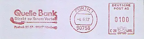 Freistempel C28 495L Fürth - Quelle Bank (#1142)