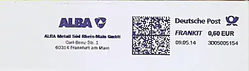 Freistempel 3D05005154 Frankfurt am Main - ALBA Metall Süd Rhein-Main GmbH (#1147)