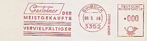 Freistempel Einbeck - Gestetner / Der meistgekaufte Vervielfältiger (#1152)