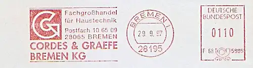 Freistempel F68 5999 Bremen - Cordes & Graefe Bremen KG - Fachgroßhandel für Haustechnik (#1156)