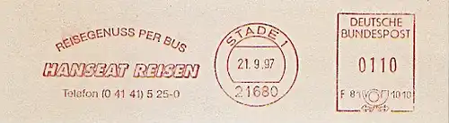Freistempel F81 1010 Stade - HANSEAT REISEN - Reisegenuss per Bus (#1160)