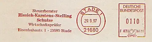 Freistempel F83 6635 Stade - Riessiek - Karstens - Stelling - Schulze / Steuerberater - Wirtschaftsprüfer (#1161)