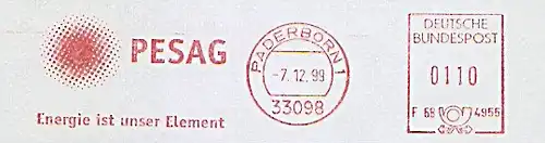 Freistempel F68 4955 Paderborn - PESAG - Energie ist unser Element (#1164)