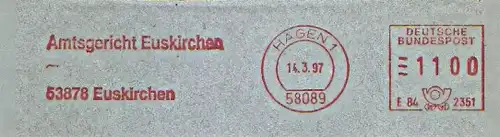 Freistempel E84 2351 Hagen - Amtsgericht Euskirchen (#1168)