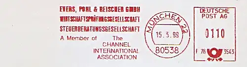 Freistempel F76 3543 München - Evers, Pohl & Reischer GmbH - Wirtschaftsprüfungsgesellschaft - Steuerberatungsgesellschaft - A Member of The Channel International Association (#1175)