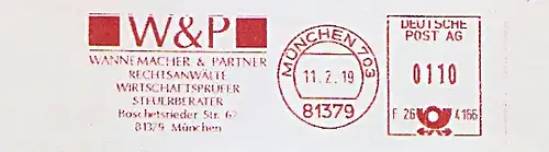Freistempel F26 4166 München - W&P / Wannemacher & Partner - Rechtsanwälte - Wirtschaftsprüfer - Steuerberater (#1178)