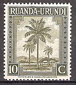 Briefmarke Ruanda-Urundi Mi.Nr. 80 A ** Landesmotive 1942 - Motiv: Ölpalmen (#10012)